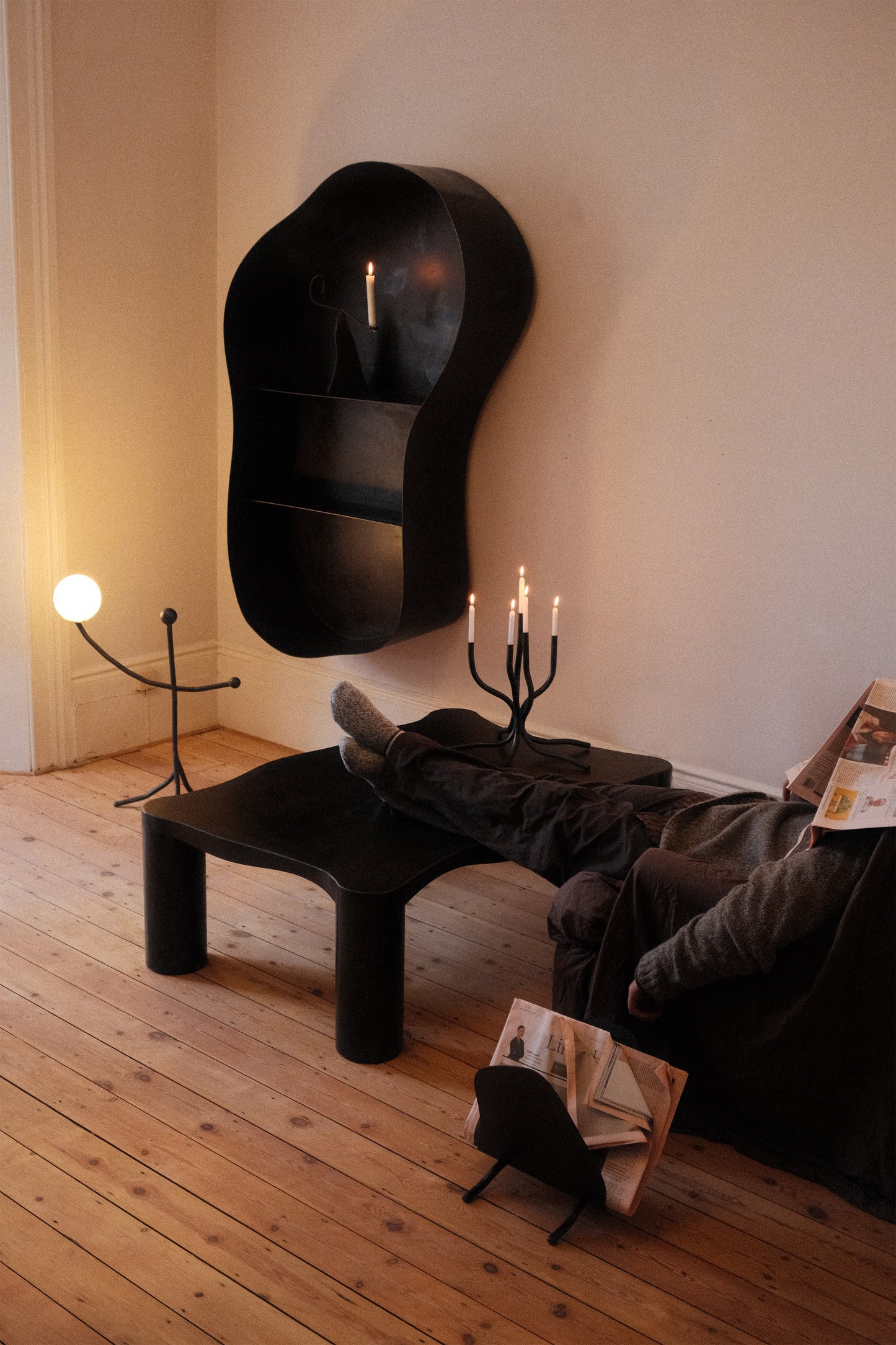 Small Candelabra BLACK